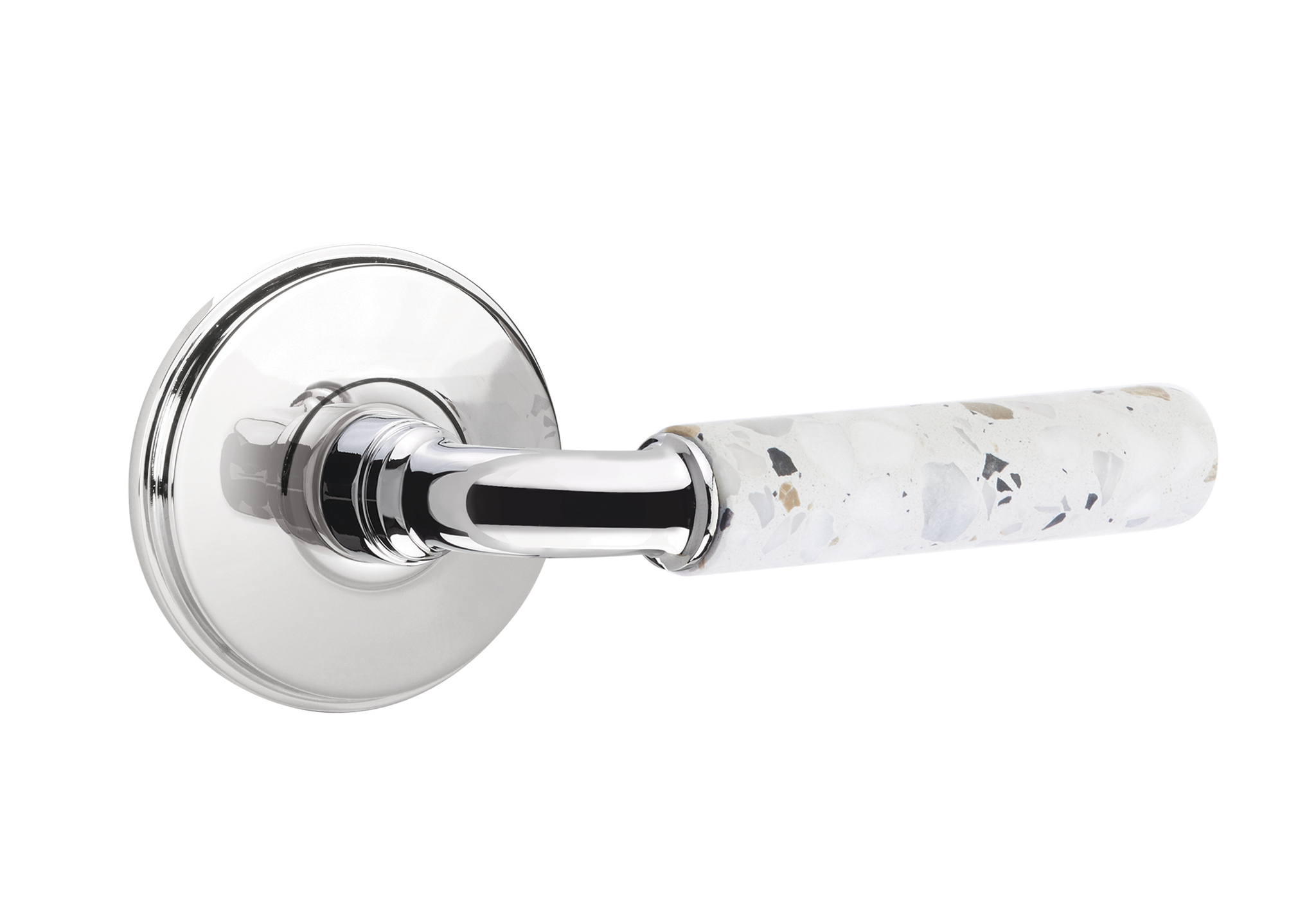 Emtek Terrazzo R-Bar Style Door Lever with Watford Rosette