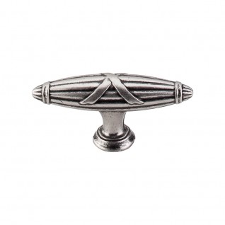 Top Knobs M929 Ribbon & Reed T Pull 2 3/4 Inch CC Pewter Antique