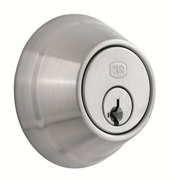 Dormakaba Commercial Hardware QDB280-626 Deadbolt - Single Cylinder C Keyway KD with 2-3/4 Inch Backset and Square Deadbolt Strike Satin Chrome Finish
