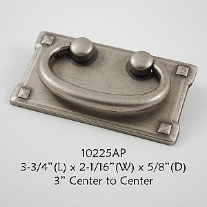 Residential Essentials 10225 Cabinet Drop Pull in Aged Pewter