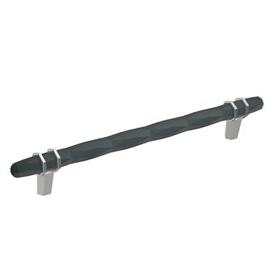 Amerock London 8 Inch cc Cabinet Pull Black Bronze/Polished Chrome