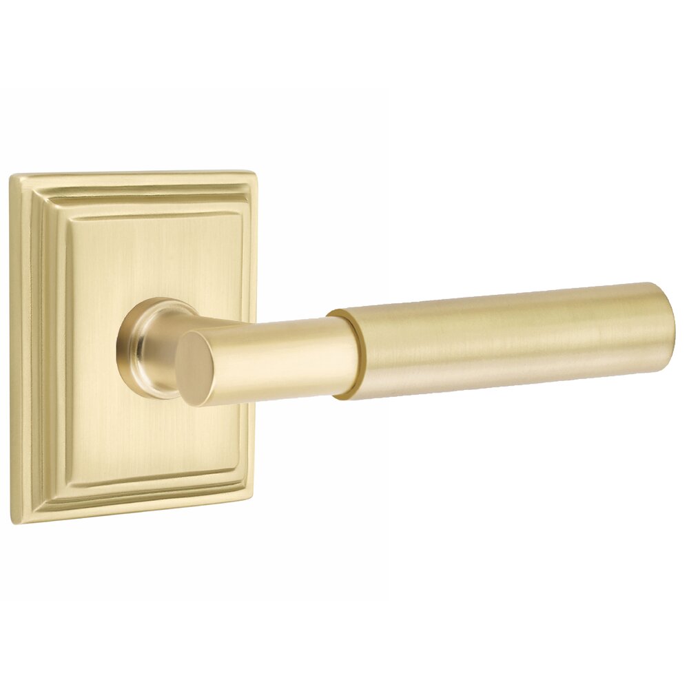 Emtek Smooth Grip T - Bar Style Door Lever with Wilshire Rosette