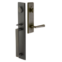 Emtek Rustic Modern Rectangular Full Length Entrance Handleset