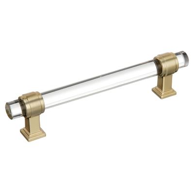 Amerock Glacio 5-1/16 Inch cc Cabinet Pull Clear/Golden Champagne