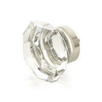 Schaub City Lights 1 3/4 inch Dome Glass Knob in Satin Nickel