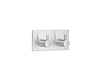 Beslagsboden Design Steel Double Self-Adhesive Square Hook - Brushed Stainless Steel