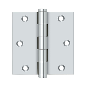 Deltana Square Hinge 3 1/2 Inch x 3 1/2 Inch Polished Chrome