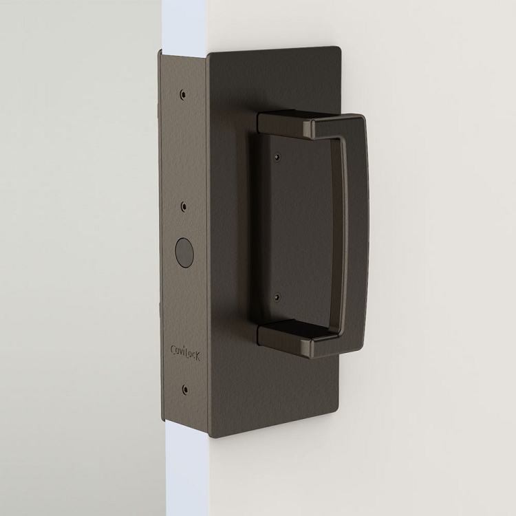 Cavilock CL406A ADA Passage Magnetic Pocket Door Trim with Offset Handle