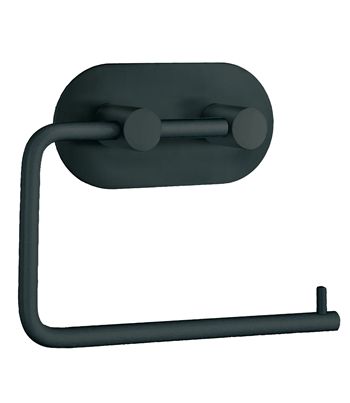 Beslagsboden Design Steel Round Base Toilet Roll Holder - Matte Black Stainless Steel