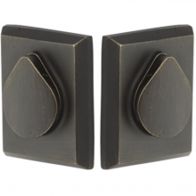 Emtek Sandcast Bronze Rustic Modern Rectangular Double Cylinder Deadbolt