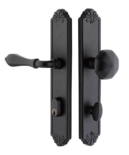 Emtek 10 Inch Tuscany Bronze KEYED Sideplate Lock for NON STANDARD Bore Hole