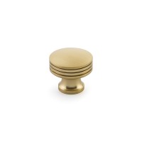 Schaub Menlo Park Layered Round Knob 1 1/4 inch dia Signature Satin Brass