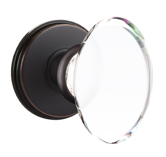 Emtek Hampton Crystal Knob with Watford Rosette