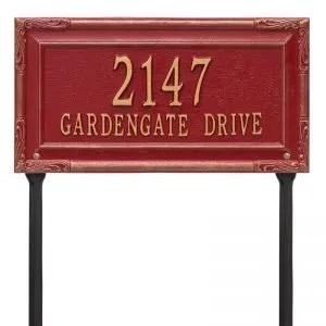 Whitehall Personalized Gardengate Plaque - Grande - Lawn - 2 line