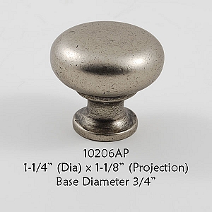 Residential Essentials 10206 Cabinet Knob in Satin Nickel