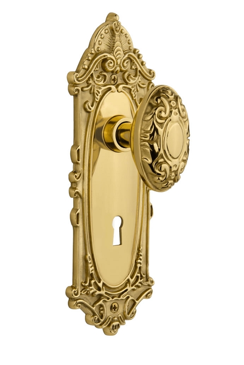 Nostalgic Warehouse Victorian Plate with Victorian Knob - Mortise Lock