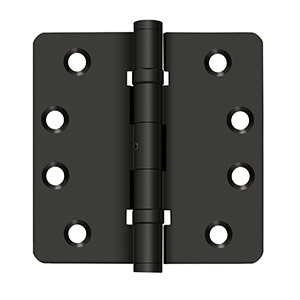 Deltana 4 Inch x 4 Inch x 1/4 Inch Radius Ball Bearings Hinge, NPR, Oil-Rubbed Bronze