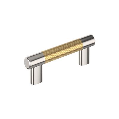 Amerock Esquire 3 or 3-3/4 Inch cc Cabinet Pull Polished Nickel/Champagne Bronze