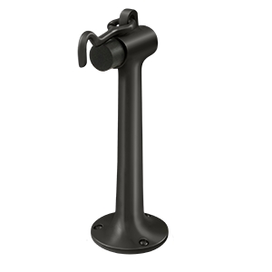 Deltana Solid Brass Heavy Duty 8 Inch Floor Mounted Bumper with Hook & Eye