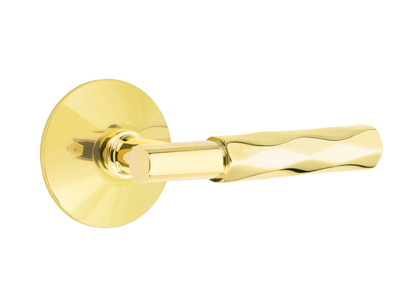 Emtek Tribeca T-Bar Style Door Lever with Modern Rosette