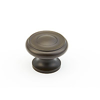 Schaub Traditional Designs Round Knob 1 1/2 inch dia Oil Rubbed Bronze