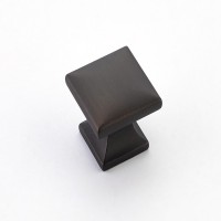 Schaub Northport 1 3/8 inch Diameter Square Knob in Ancient Bronze