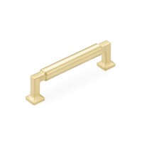 Schaub Haniburton 4 inch CC Cabinet Pull in Satin Brass