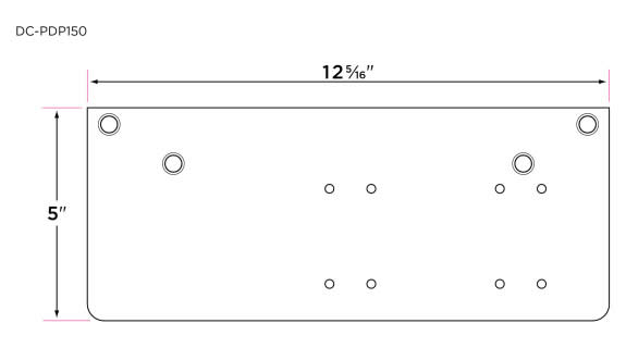 Sure-Loc Drop Plate For Parallel Arm Door Closer Installation