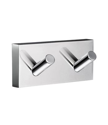 Smedbo House Collection Double Towel Hook - Polished Chrome