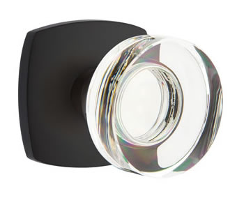 Emtek Disc Crystal Knob with Urban Modern Rosette