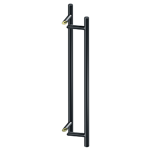 Deltana 36 Inch Back-To-Back Round Offset Pulls, Paint Black