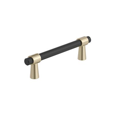Amerock Mergence 3-3/4 Inch cc Cabinet Pull Matte Black/Golden Champagne