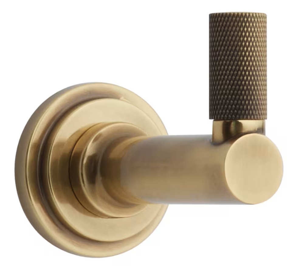 Emtek Select Single Hook Round Stem with Knurled Tip (Multiple Rosette Options)