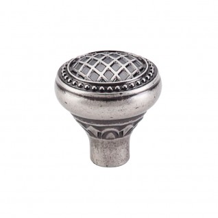 Top Knobs TK173PTA Trevi Round Knob 1 5/16 Inch Pewter Antique