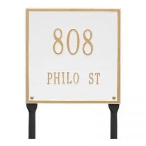 Whitehall Personalized Square Standard Lawn One Line