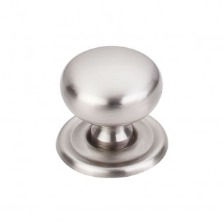 Top Knobs M1315 Victoria Knob 1 1/4 Inch W/ Backplate Brushed Satin Nickel