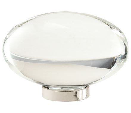 Amerock Glacio 1 3/4 Inch Cabinet Knob Clear/Polished Nickel