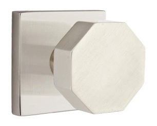 Emtek Octagon Modern Door Knob with Square Rosette