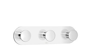 Beslagsboden Design Steel Triple Round Self-Adhesive Hook - Polished Stainless Steel