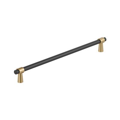Amerock Mergence 12-5/8 Inch cc Cabinet Pull Matte Black/Champagne Bronze