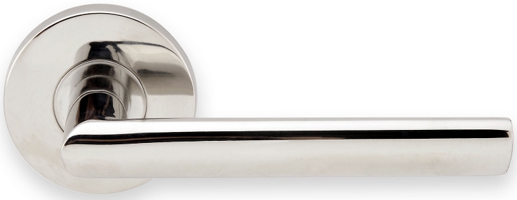 Inox 107 Stockholm Lever Handle with Round Rosette
