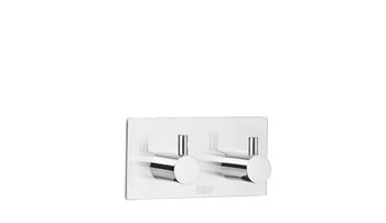 Beslagsboden Design Steel Double Self-Adhesive Square Hook - Polished Stainless Steel