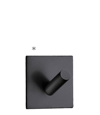Beslagsboden Design Self-Adhesive Square Base Single Hook - Flat Black