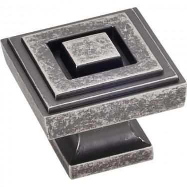 Hardware Resources Delmar 1-1/4 Inch Cabinet Knob - Distressed Pewter