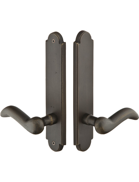 Emtek Configuration 3 Sandcast Arched 2X10 Multi Point Lock Trim Only