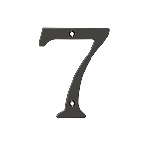 Deltana 4 Inch Numbers, Solid Brass Number 7