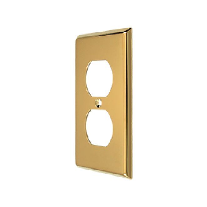 Deltana Solid Brass Double Outlet Switch Plate