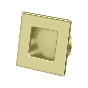 Flush Pull, Square, HD, 2 3/4 Inch x 2 3/4 Inch, Solid Brass