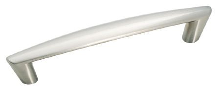 Amerock 5 1/16 Inch CC Satin Nickel Angled Cabinet Pull