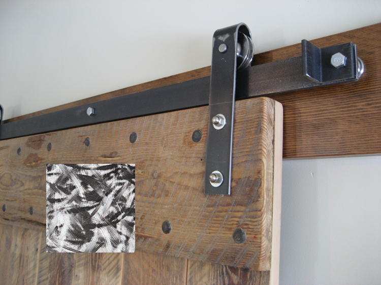 Leatherneck Single Barn Door Kit - Machine Polished - 402 Hanger Style